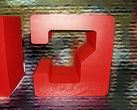 Czerwone litery ze styropianu z licem z pcv dla Wydawnictwa CHIP