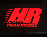 Reklamowy kaseton podświetlany
szyld dla firmy transportowej HR Polska